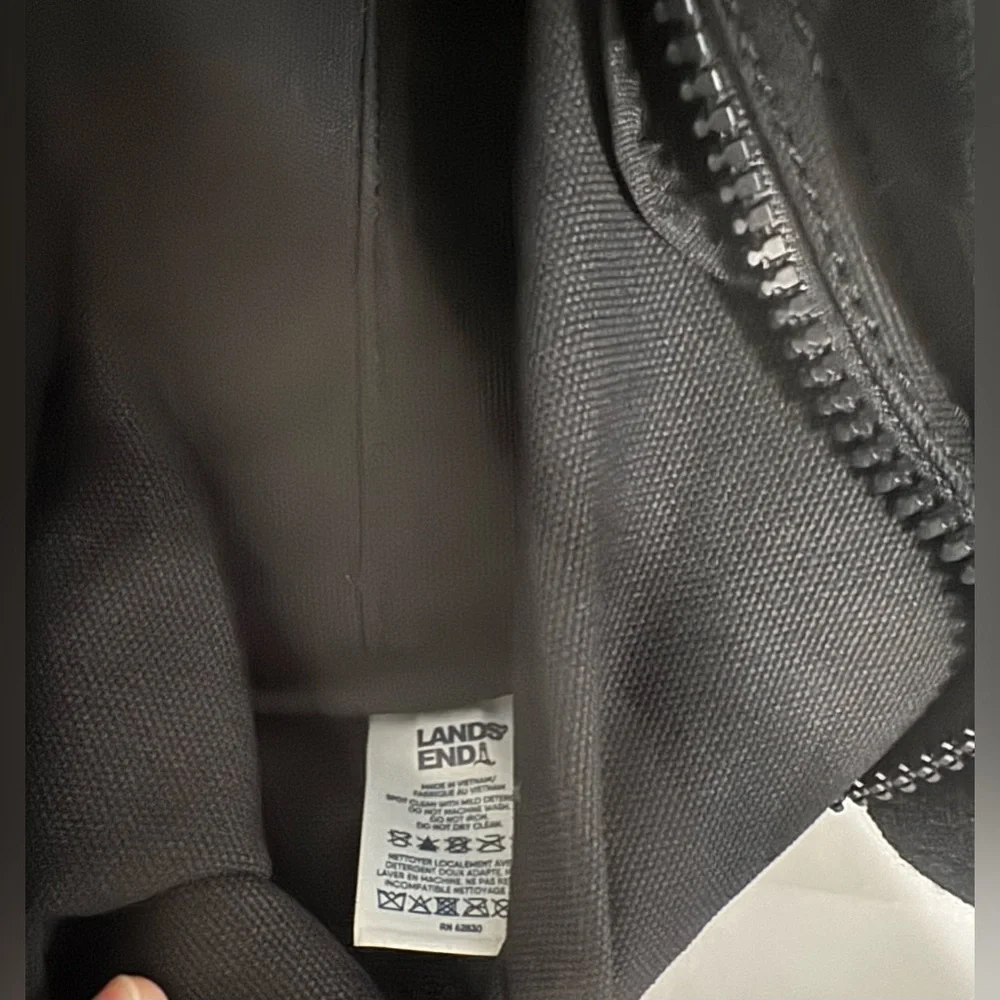 Lands' End Canvas Weekender Black Duffle Bag Unused‎